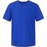Spring&Gege Boys and Girls UPF 50+ Quick Dry Short Sleeve Neon T Shirts Kids Rash Guard Athletic Workout Tees
