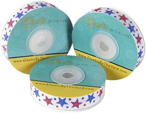 5 Yards Patriotic Stars 5/8" Fold Over Elastic