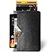 Slim RFID Wallets for Men Leather - Front Pocket Card Holder Sleeve - RFID Blocking (OneSize, Black[CSC6-B-RFID])
