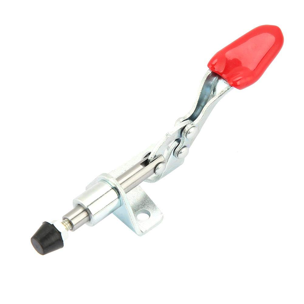 Quick Release Toggle Clamp Set 2Pcs Iron Galvanized 110lbs/50kg Capacity 2.6” Quick Fixed Push Pull Latch Clamp Vertical Toggle Clamp with 4M Screws for Welding Jigging Repairing - Image 3