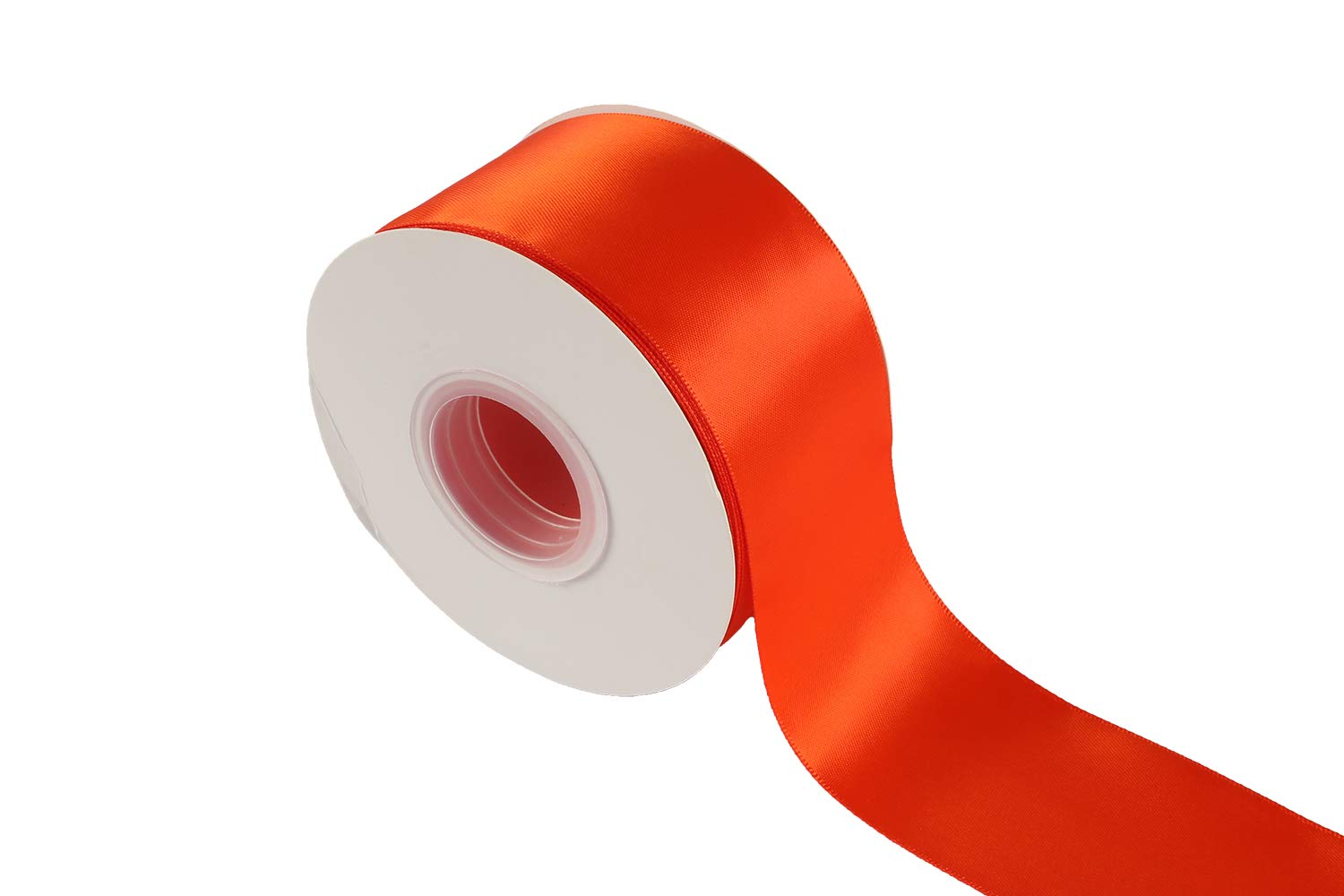 Ribbonitlux 50mm Wide Double Face Satin Ribbon 22 Meters (761-Autumn Orange, Set for Gift Wrapping, Party Decor, Sewing Applications, Wedding and Craft