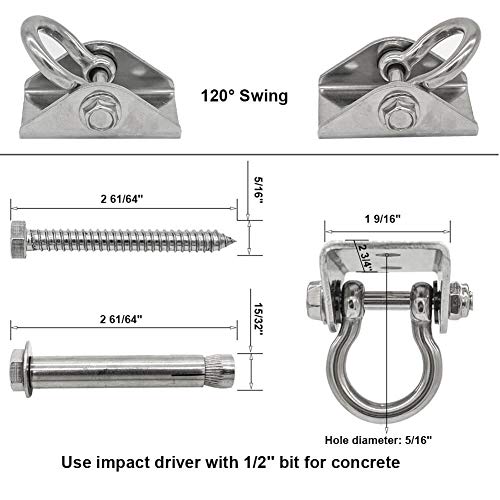 Porch Swing Springs Hanging Kit 1300 Lbs Heavy Duty Suspensions
