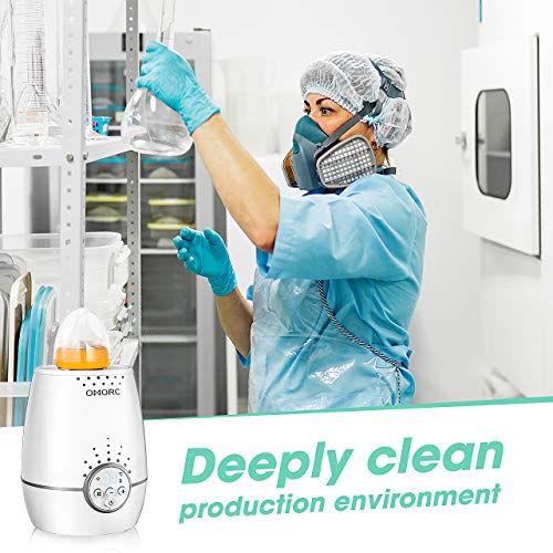 OMORC Baby Bottle Warmer with Timer and Temperature Control, 500W Fast Breast Milk Warmer Infant Bottle Warmer, LED Display and Auto Shut-off Set, 100% BPA FREE