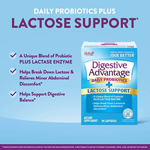 Digestive Advantage Lactose Defense Capsules (96 Count In A Box) Helps Breaks Down Lactose