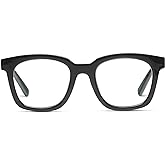 Peepers by PeeperSpecs Women's to The Max Square Blue Light Blocking Reading Glasses, Black, 49 + 1.5