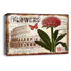 Canvas Wall Art for Living Room,Bedroom Home Artwork Rustic Paintings for Vintage Cafe Bar Pub - 12x18 inches