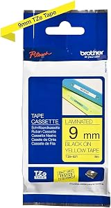 Brother TZe-621 Laminated Tape Black on Yellow 0.9 cm x 8 m Roll