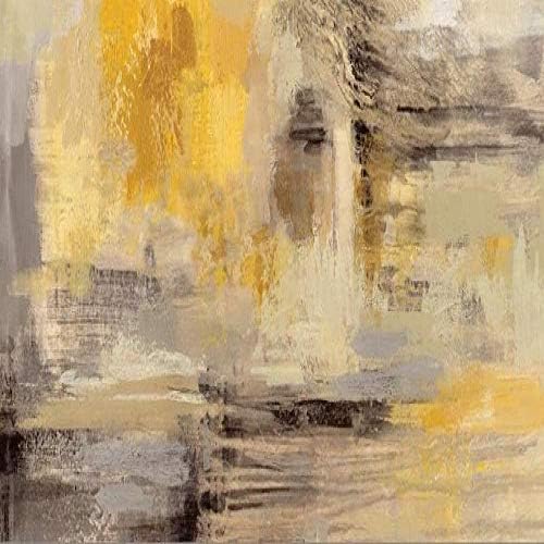zgmtj Posters and Prints Wall Art Canvas Painting, Modern Abstract Golden Yellow Posters Wall Art Pictures For Living Room Home Decor