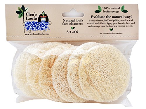 Cleo's facial loofa pads.(pack contains 6 pads) All natural face cleanser with your favorite soap to clean & exfoliate your skin the natural way with our top quality Egyptian loofa / luffa / loofah