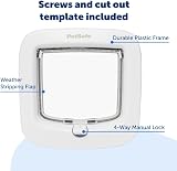 PetSafe Manual-Locking Cat Flap 4-Way Lock White Energy Efficient view 5