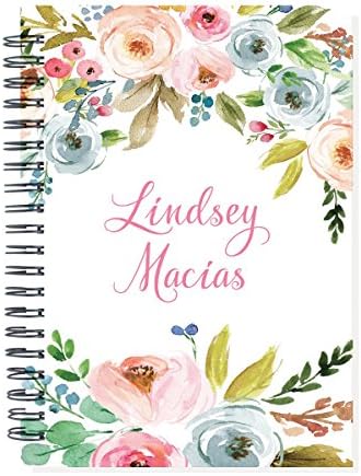 2017 2018 2019 24 month personalized monthly planner notebook, 2 year calendar, start any month