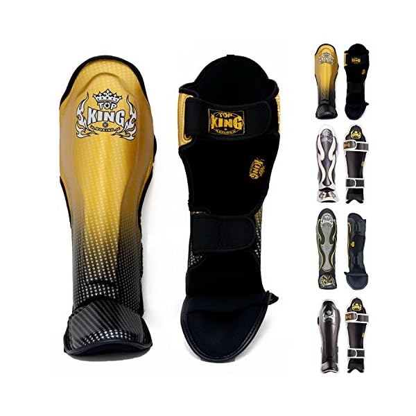 Top King Shin Guard Protector Empower Creativity Superstar Color Black