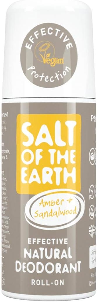 Salt of the Earth, Natural Deodorant Roll On, 100% Natural Origin Ingredients, Effective Protection