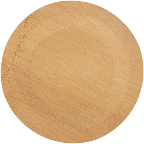 11” Bamboo Disposable Eco-Friendly Plates Compostable Biodegradable Round Bamboo Plates - 25 Pack