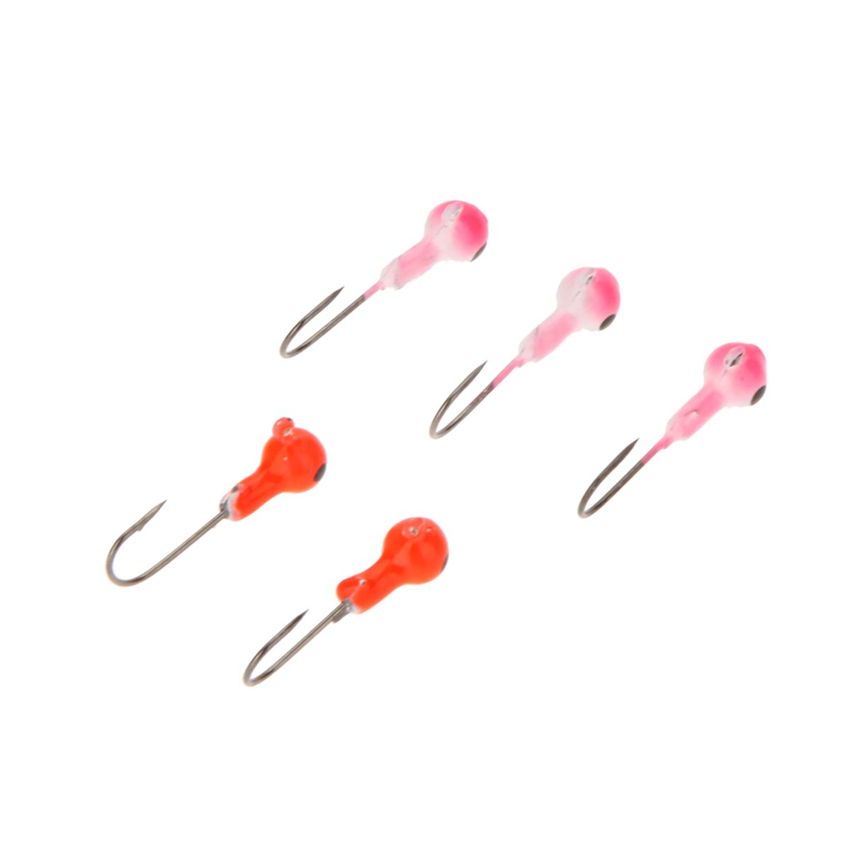 LONGQI 35 Pcs gummiködern und 100 Führen Kopf lureshooks Angelköder Set