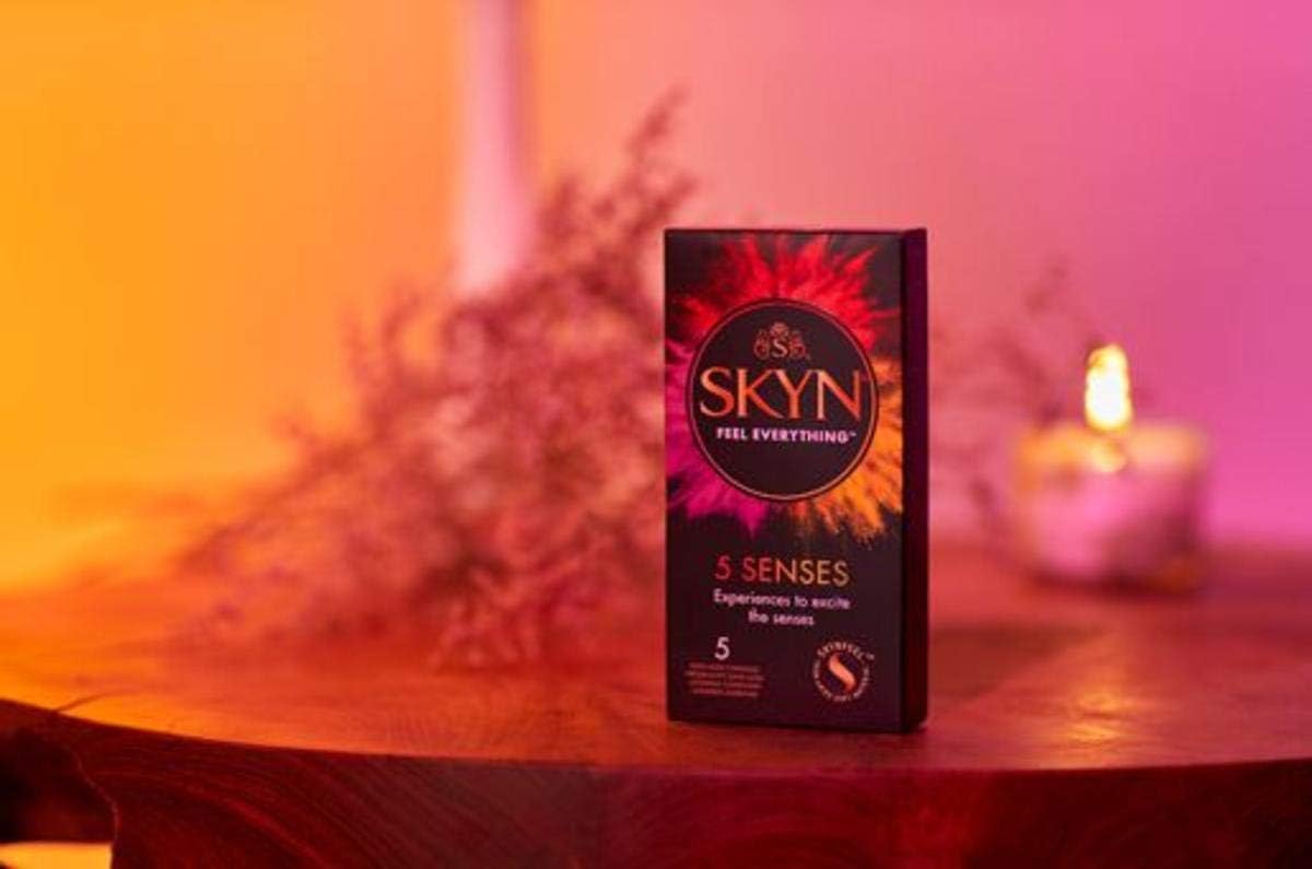 SKYN 5 Senses Condoms Mix Latex Sensoprene Condoms - 5 Pack, 5 count (Pack of 1) - Image 5