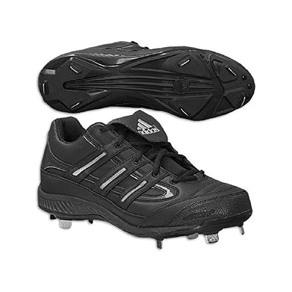 adidas Spinner 7 Low Mens Baseball Cleats (Black/Black/Metsil) 16