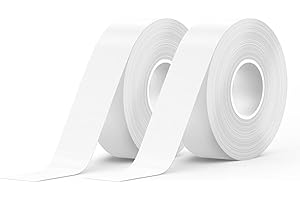 SUPVAN E10 & E11 & E16 Label Maker Tape, 2 Rolls 15mm x 6m Genuine Continuous Laminated Thermal Label Tape Refill, Waterproof