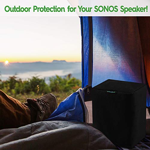Two Black Heavy Duty Outdoor Sonos Speaker Covers Protection for Your