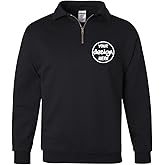 INK STITCH Men Neblend 4528mr Custom Stitching Text Logo Super Sweaats Quarter Zip Sweatshirts