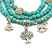 2in1 Tibetan Silver Life Tree Elephant Charm December Faux Birth Stone Bracelet Necklace Fashion N12