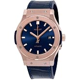 Hublot Classic Fusion Automatic Blue Sunray Dial 18kt Rose Gold Men's Watch 542.OX.7180.LR