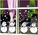 TOTOMO Christmas Window Decal Stickers Four White Snowbabies Decoration