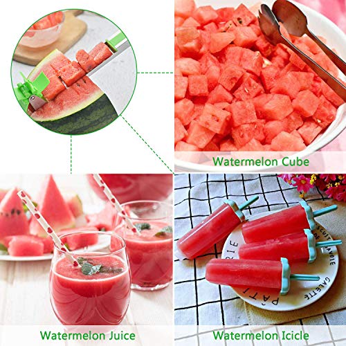 image for Watermelon Windmill Cutter Slicer, 【4 Pack】 PEYOU Stainless Steel 