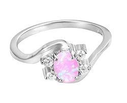 CloseoutWarehouse Oval Pink Simulated Opal Swirl