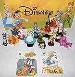 Playful Toys Disney Original Movie Figure Set of 14 Toy Kit Featuring Figures from Peter Pan, Alice in Wonderland, Pinocchio and More with 2 Vintage Disney Tattoos!