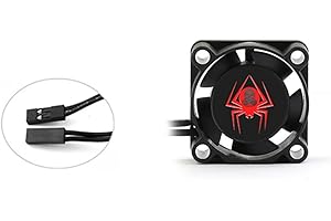 Dantenron RC Motor Cooling Fan 25mm 30mm 35mm 40mm 45mm 50mm High Speed Heatsink 28000RPM ESC Fans 6V-8.5V for 1/10 1/8 1/12 Truck Off Road Crawler Car 540 550 Brushless OR Brushed Motors (25mm)