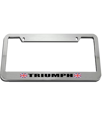British Flag Motorcycle License Plate Frame - Metal Insert Weatherproof Bike Accessory