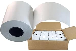 [24 Rolls] ALPHALABEL - 80mm X 52m Sticky Linerless Thermal Paper Rolls, Removable Adhesive, Compatible with Epson TM-L90II T