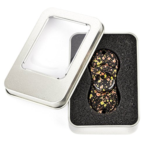 Lux Accessories Paint Splatter Tone Trendy Party Two Blade Fidget Hand Spinner Lux Accessories Paint Splatter Tone Trendy Party Two Blade Fidget Hand Spinner