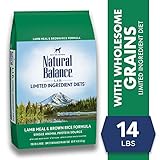 Natural Balance Limited Ingredient Diets Lamb Meal & Brown Rice Formula Dry Dog Food, 14 Pounds