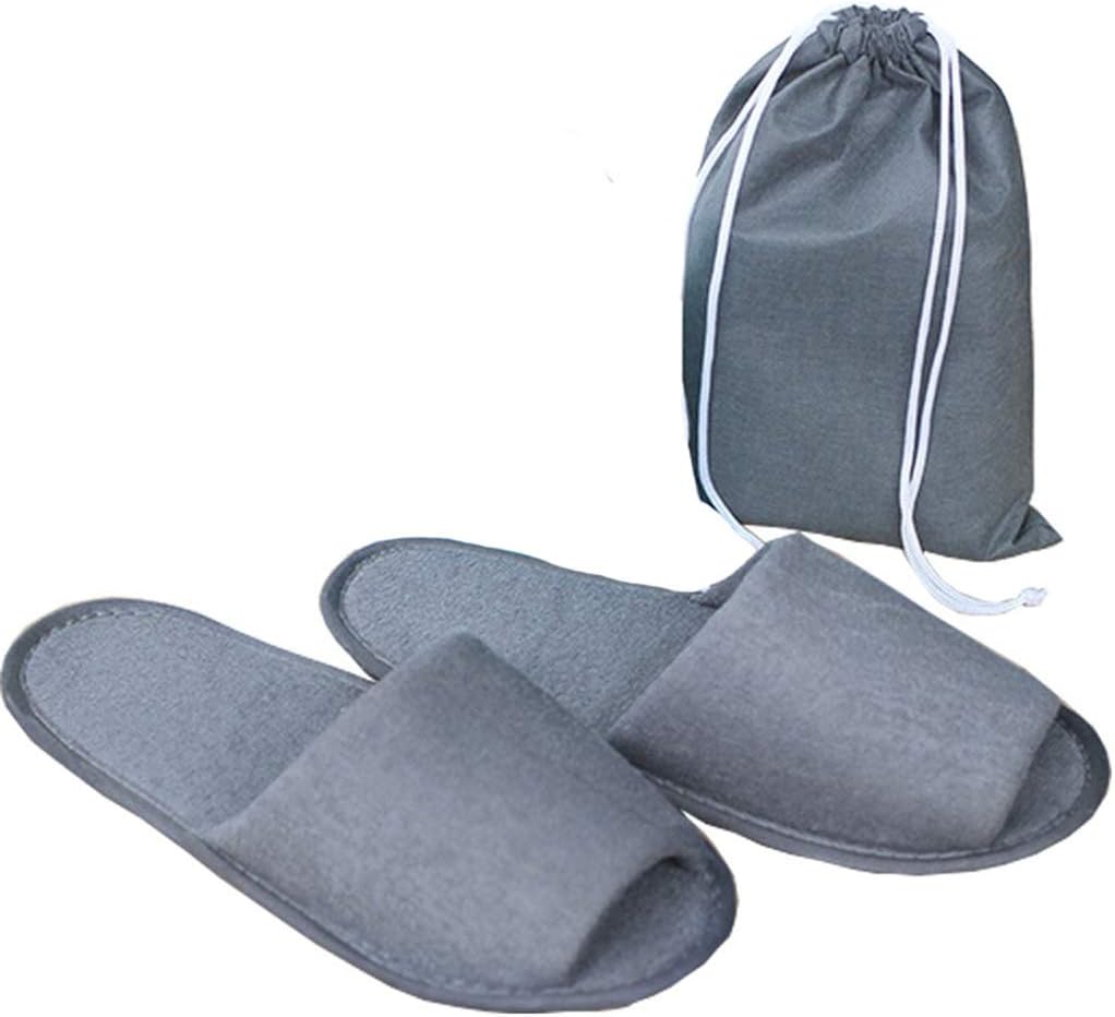 10 Pairs Of Hotel Guest Slippers Portable Folding Men's Non-slip Travel Non-disposable Products