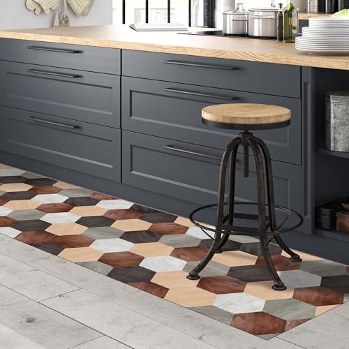 Alfombra Vinílica Cocina y Baño Antideslizante Lavable, Diseño Italiano Moderno, Impermeable, Decorativa, Resistente, Fácil Limpieza, Antimanchas, Higiénica, Made in Italy