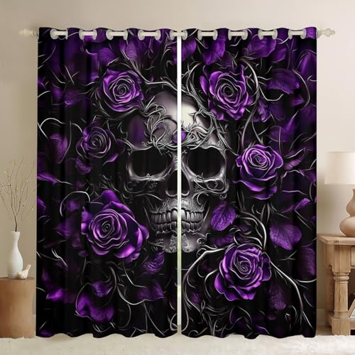 Erosebridal Sugar Skull Curtains