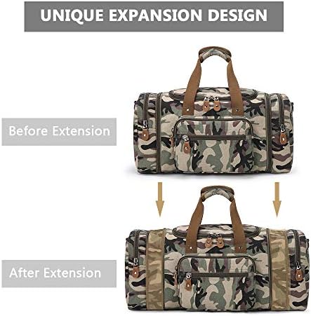 Plambag Canvas Duffle Bag for Travel, 60L Duffel Overnight Weekend Bag(Camouflage) 7 Plambag Canvas Duffle Bag for Travel, 60L Duffel Overnight Weekend Bag(Camouflage)