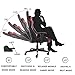 Deerhunter Gaming Chair, Swivel Leather Office Chair, High Back Ergonomic Racing Chair, Adjustable Computer Desk Chair with Lumbar Support and Headrest (RED)