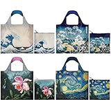 LOQI Museum4 Collection Pouch, Set of 4 Reusable Bags