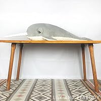 Giant Narwhal Plush, Sea Creature Stuffed Animal, Ocean Life Soft Sculpture, Narwhal Nursery Decor, Nautical Marine Animal