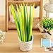 BUOP Extra Fine Black Gel Ink Pen, Forest Green Grass Leaf Novelty Design Grass Pen, Grass Blade, Grass Leaf Shaped Rollerball Pens, Creative Stationery Gift, Dozen (12) Box