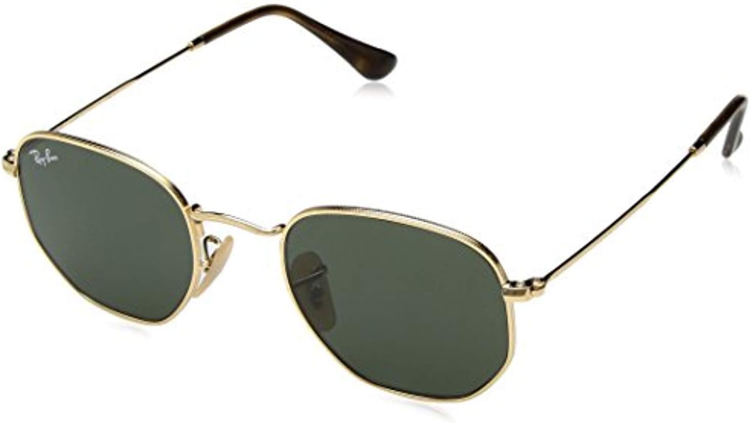 Bundle: Ray-Ban RB3548N Hexagonal Gold/Green 48mm & Carekit