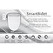 SmartBidet SB-1000 Electric Bidet Seat for Round Toilets with Remote Control- Electronic Heated Toilet Seat with Warm Air Dryer and Temperature Controlled Wash Functions (White) Made in Korea