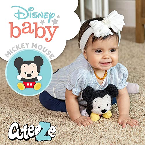 KIDS PREFERRED Disney Cuteeze Mickey Mouse Stuffed Animal Plush Toy - for Babies and Toddlers, Multicolor, 6 inches