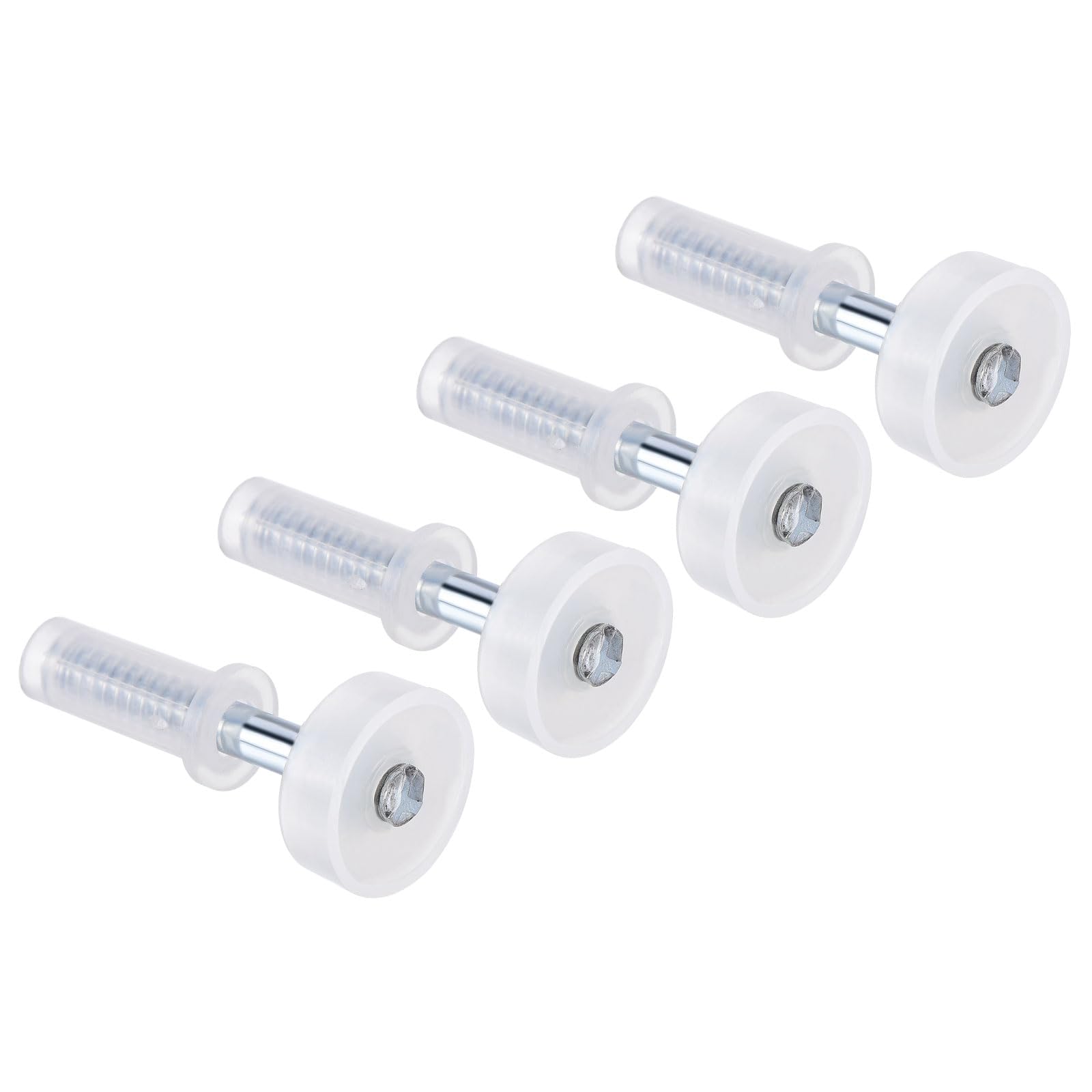 uxcell Bifold Door Hardware, 4-Pack Bi-Fold Door Top Guide Wheel, Bifold Closet Door Hardware Repair Part Kit for Sliding Wardrobe Doors Folding Door, Silver