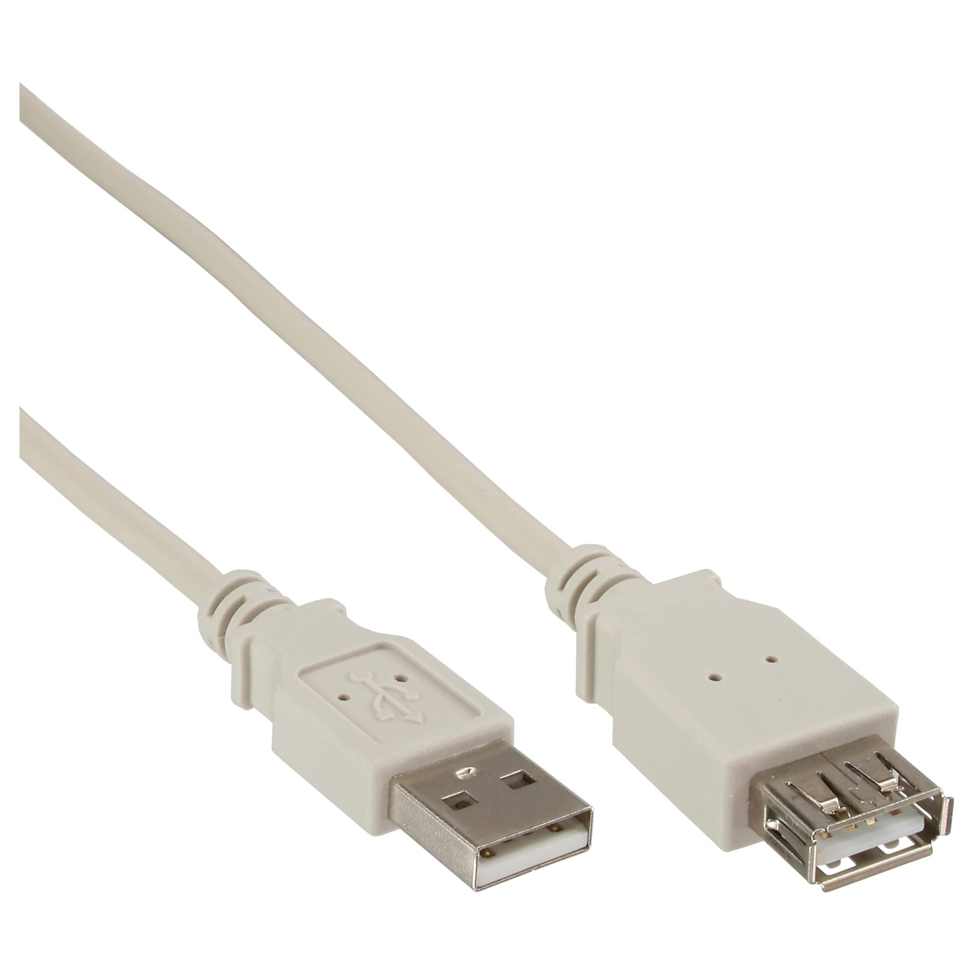 InLine 34618L Male to HDMI Female Type A USB 2.0 Extension Cable – 1.8 M – Beige