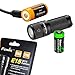 Fenix E15 450 Lumen CREE LED EDC Flashlight, Fenix ARB-L16-700U USB rechargeable battery and EdisonBright CR123A Lithium Battery bundle