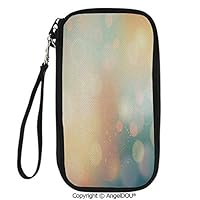 PUTIEN Zip Around Travel Card Holder Purse Under Sea Ocean Sea Inspired Image with Sunbeams Like Details Print for Women Girls Ladies.